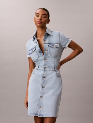 Denim Mini Trucker Dress