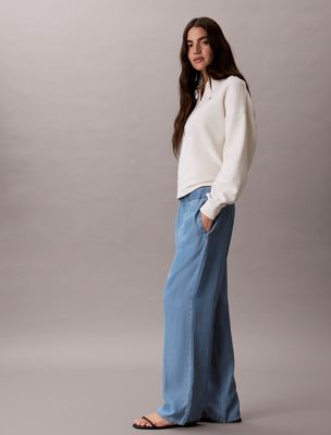 Женские джинсы Calvin Klein Relaxed Denim Pull-On, цвет: Мягкий синий — фото 3