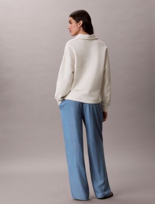 Женские джинсы Calvin Klein Relaxed Denim Pull-On, цвет: Мягкий синий — фото 5