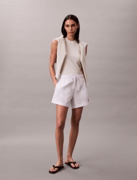 Женские шорты Calvin Klein Linen Blend Pull-On Shorts