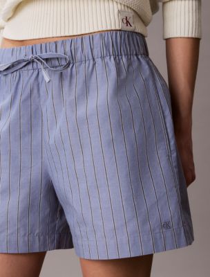 Женские шорты Calvin Klein Cotton Poplin Stripe Boxer Shorts — фото 3
