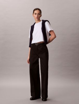 Baggy Chino Pants, Black