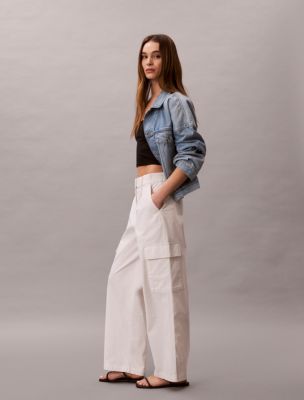 Cotton Stretch Twill Cargo Pants | Calvin Klein