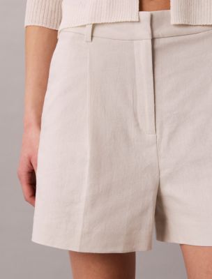 Женские шорты Calvin Klein Linen Blend Tailored Shorts — фото 3
