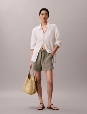 Double Gauze Pull-On Shorts, Shadow