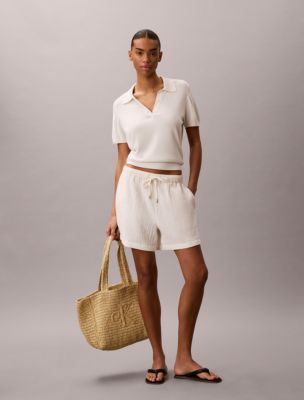 Double Gauze Pull-On Shorts, Tofu
