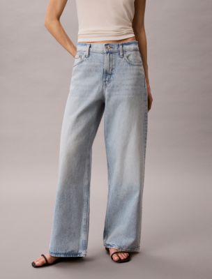 Женские джинсы Calvin Klein Low Rise Baggy, цвет: Индиго каменный — фото 2