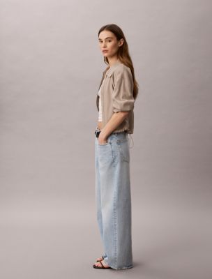 Женские джинсы Calvin Klein Low Rise Baggy, цвет: Индиго каменный — фото 3