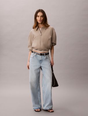 Женские джинсы Calvin Klein Low Rise Baggy, цвет: Индиго каменный — фото 6