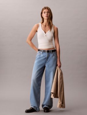 Relaxed Barrel Jeans, Sage Stone