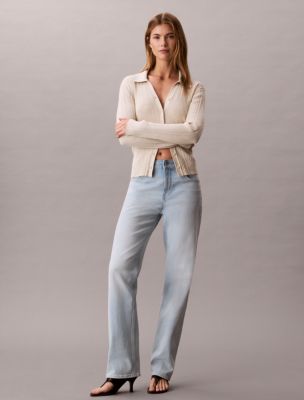 High Rise Straight Jeans