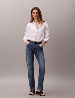 High Rise Straight Jeans, Vintage Skyfall