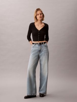 Low Rise Baggy Jeans, Vintage Oceana