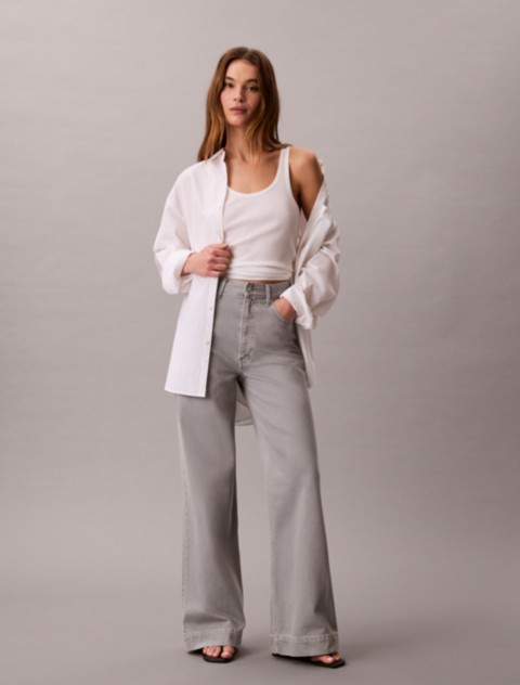 Женские джинсы Calvin Klein Super High Rise Wide Leg Jeans