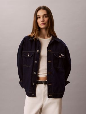 Denim Cinched Belted Jacket, Rinse