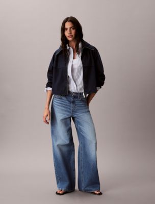 Calvin Klein Jeans Est.1978 Calvin Klein Women's Denim Windbreaker Jacket In Black