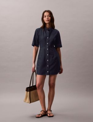 Denim Short Sleeve Dress