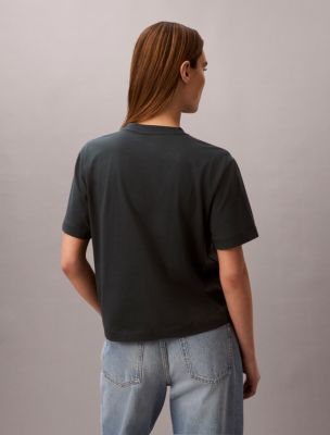 Женские футболки Calvin Klein Script Logo Graphic Boxy T-Shirt — фото 5
