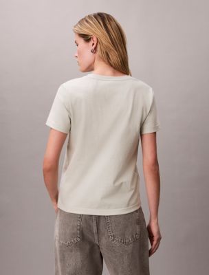 Embroidered CK Crest V-Neck Tee - thumbnail 4