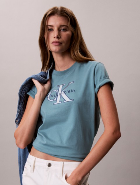 Женские футболки Calvin Klein Dual Tone Monologo Classic T-Shirt
