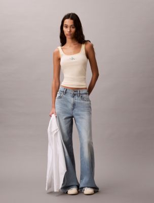 Женские топы Calvin Klein Monologo Stripe Rib Tank Top — фото 5