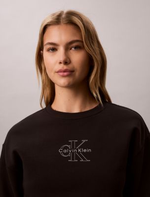Женские худи Calvin Klein Terry Foil Monologo Graphic Relaxed Sweatshirt — фото 3