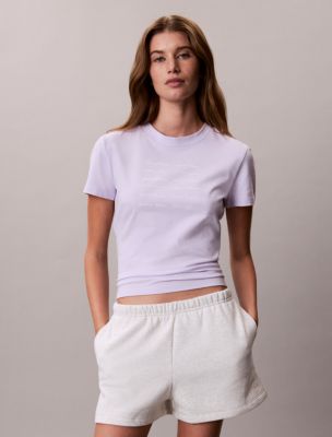 Logo Font Graphic Slim T-Shirt, Island Lilac