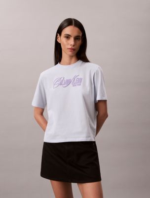 Raised Logo Graphic Boxy T-Shirt, Ancient Water