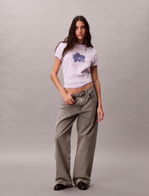 Женские футболки Calvin Klein Blur Floral Graphic Classic T-Shirt — фото 2