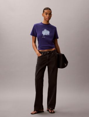 Blur Floral Graphic Classic T-Shirt