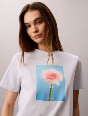 Женские футболки Calvin Klein Daisy Graphic Classic T-Shirt — фото 2