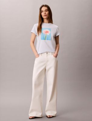 Женские футболки Calvin Klein Daisy Graphic Classic T-Shirt — фото 3