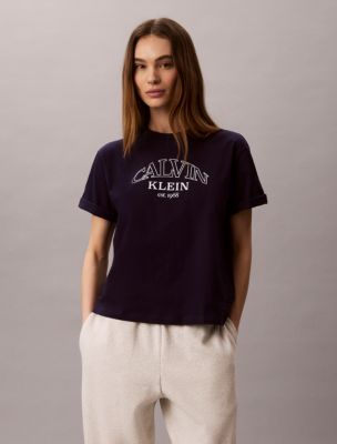 Arch Logo Graphic Boxy T-Shirt, Evening Blue