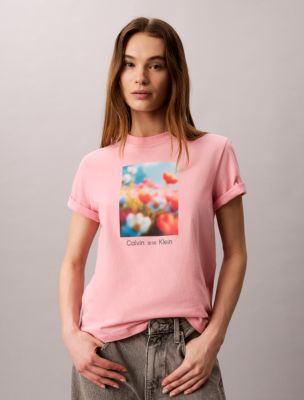 Flower Graphic Classic T-Shirt, Soft Berry 