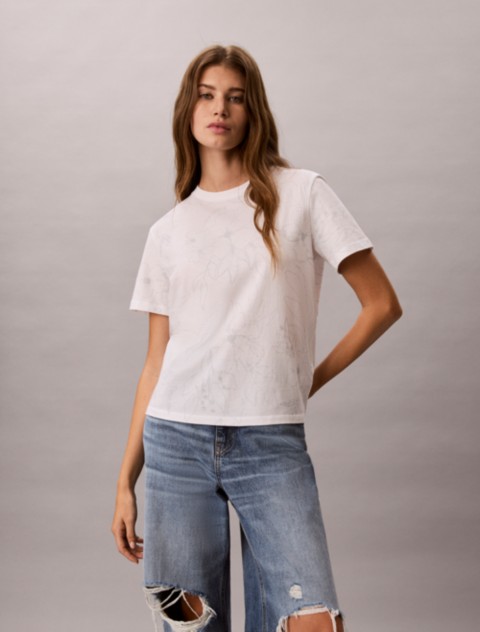 Женские футболки Calvin Klein Floral Print Classic T-Shirt