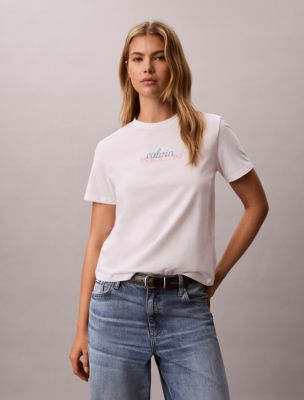 Layered Logo Graphic Classic T-Shirt, Bright White