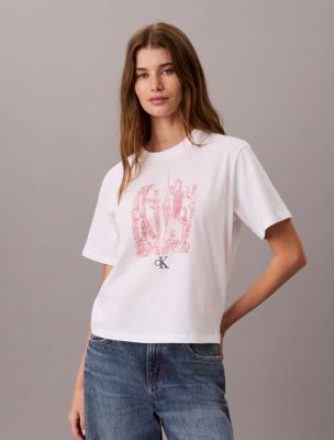 Cityscape Graphic Crewneck Tee, Bright White