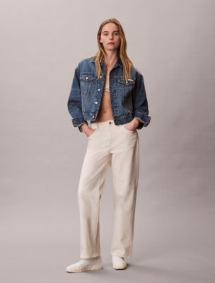 90s Straight Jeans, Ecru