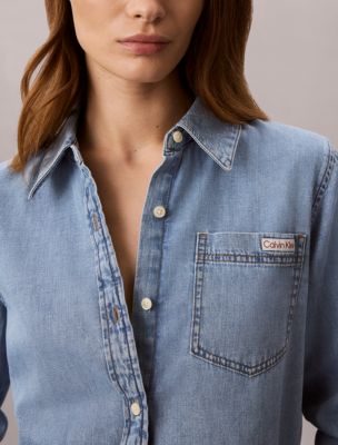 Женские рубашки Calvin Klein Denim Classic Button-Down Shirt — фото 2