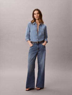 Женские рубашки Calvin Klein Denim Classic Button-Down Shirt — фото 3