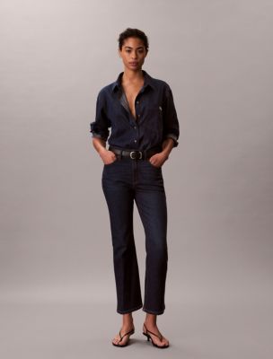 High Rise Cropped Flared Jeans, Dekalb