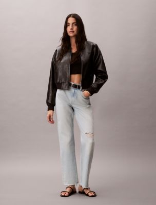 High Rise Straight Jeans, Highland Destroy