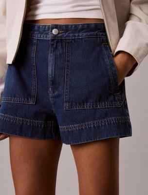 Женские шорты Calvin Klein Denim Utility, цвет: Синий — фото 3