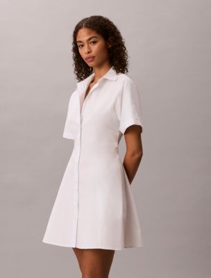 Женские платья Calvin Klein Cotton Poplin Mini Shirt Dress — фото 2