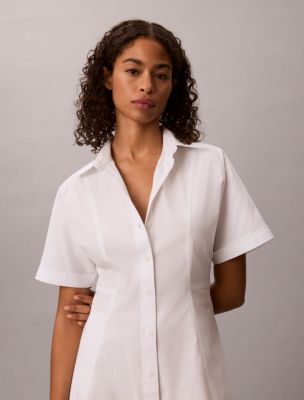 Женские платья Calvin Klein Cotton Poplin Mini Shirt Dress — фото 3