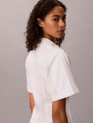 Женские платья Calvin Klein Cotton Poplin Mini Shirt Dress — фото 5