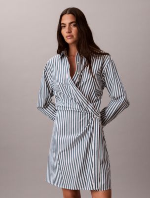 Женские платья Calvin Klein Yarn-Dyed Poplin Cotton Shirt Dress — фото 4