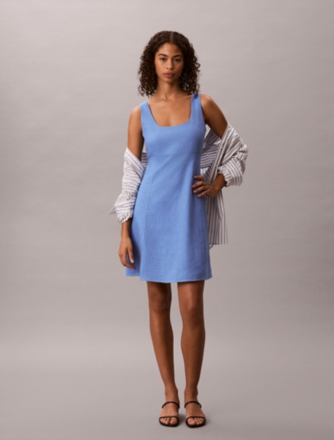 Женские платья Calvin Klein Linen Blend Mini Dress