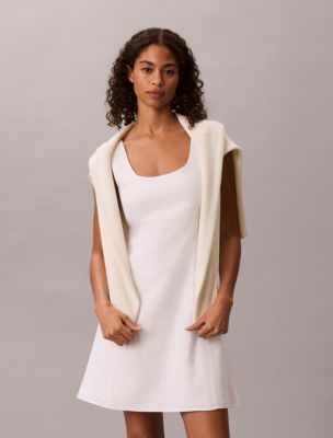 Linen Blend Mini Dress | Calvin Klein