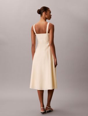 cotton poplin sleeveless midi dress Kenneth Cole